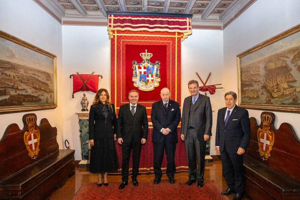 Ambassador of Slovenia H.E. Jakob Štunf presenting credentials to His Most Eminent Highness The Prince and Grand Master