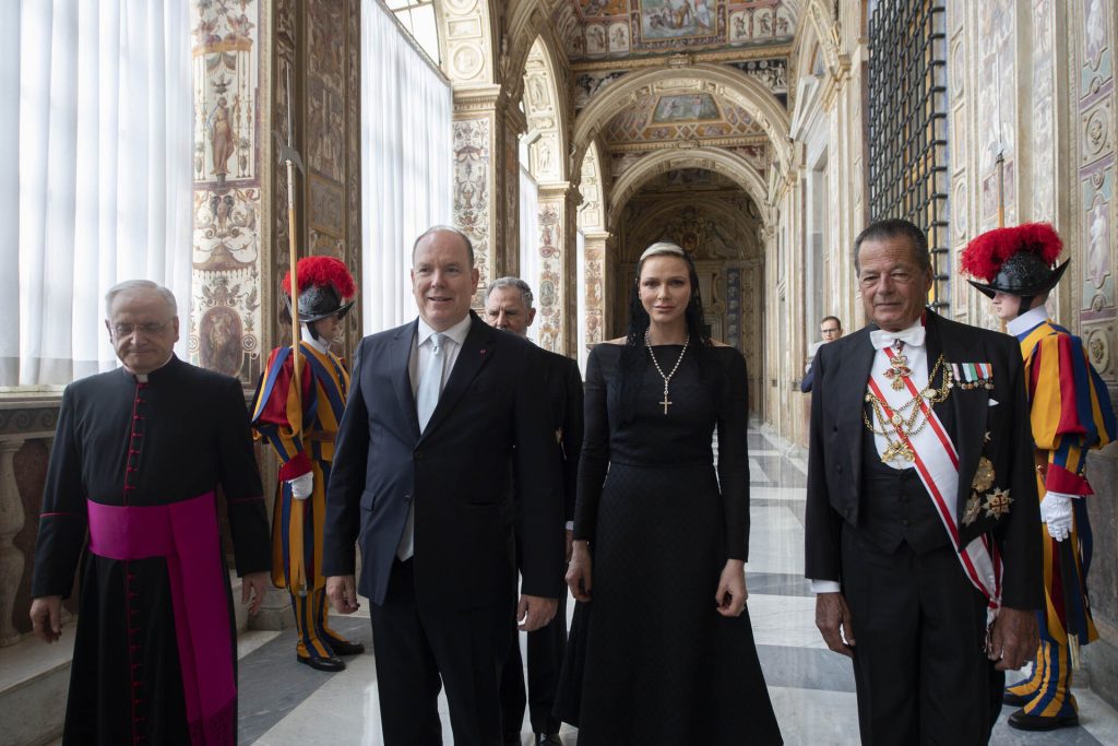 The Holy Father Receives the Prince and Princess of Monaco