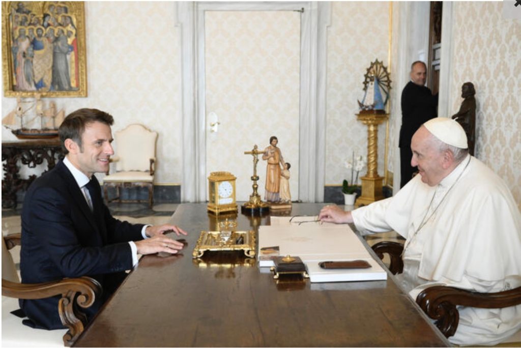 President Macron audience with the Holy Father