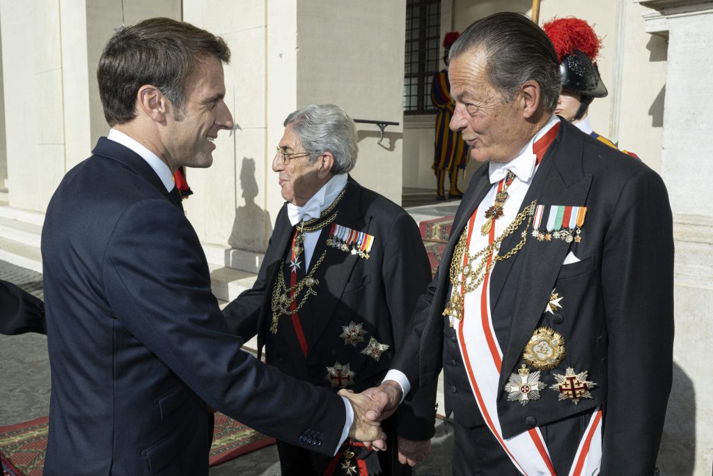 President Macron audience with the Holy Father