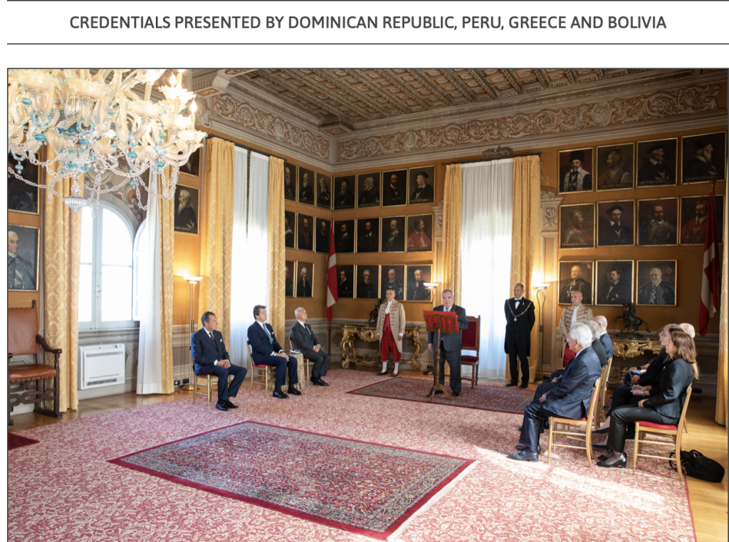 Prince Windisch-Graetz at the Credentials Ceremony