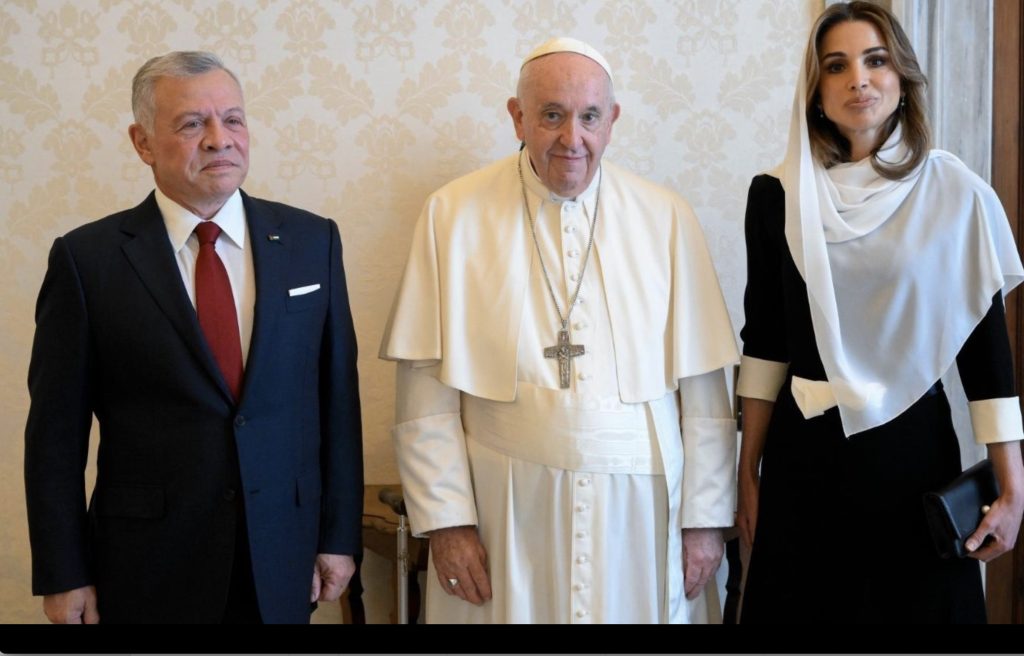 Audience to the Holy Father of the King and Queen of Jordan