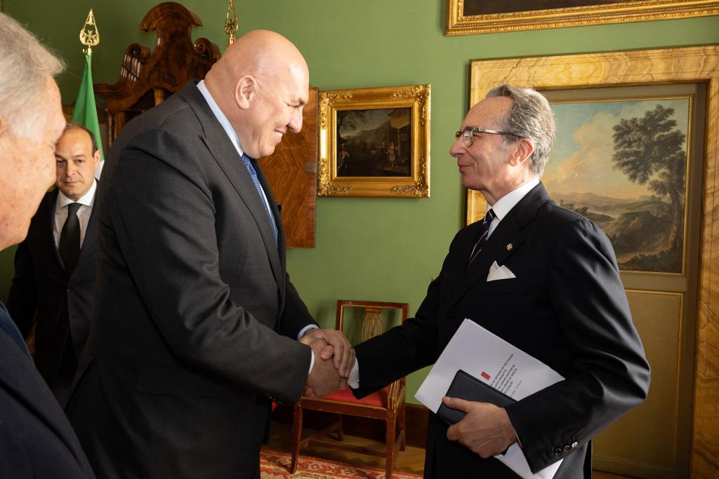 Italian Defence Minister Visits the Lieutenant of the Grand Master
