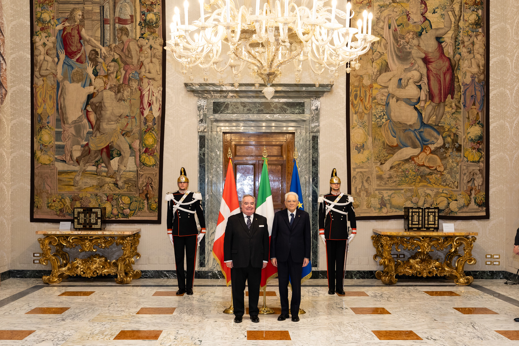 His Most Eminent Highness The Prince and Grand Master in Official Visit to the President of the Italian Republic