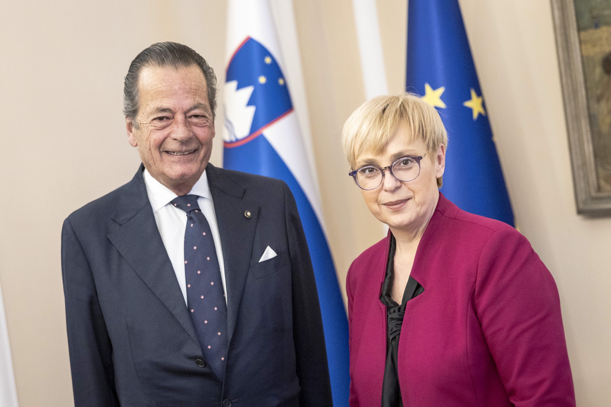 The President of the Republic of Slovenia Receives H.S.H. The Ambassador of the Sovereign Military Order of Malta to Slovenia