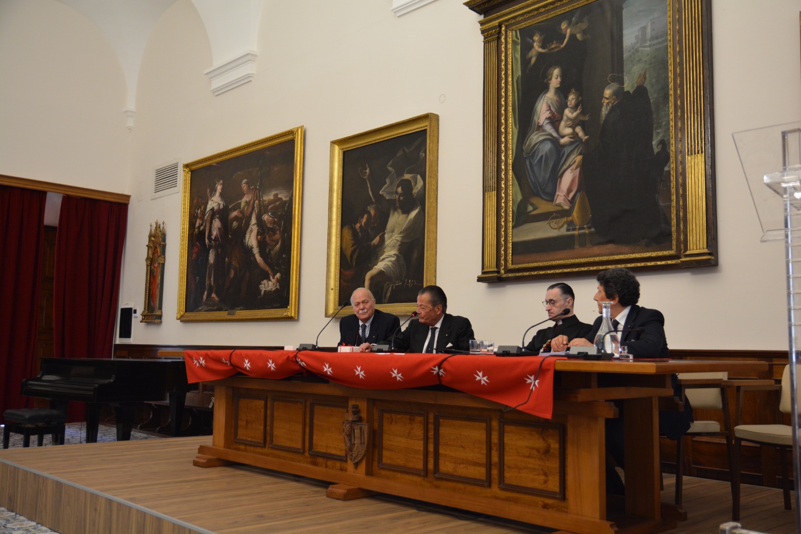 Visit of H.S.H. The Ambassador Prince Windisch-Graetz and Chancellor of the Gran Priory of Rome to the Abbey of Monte Cassino