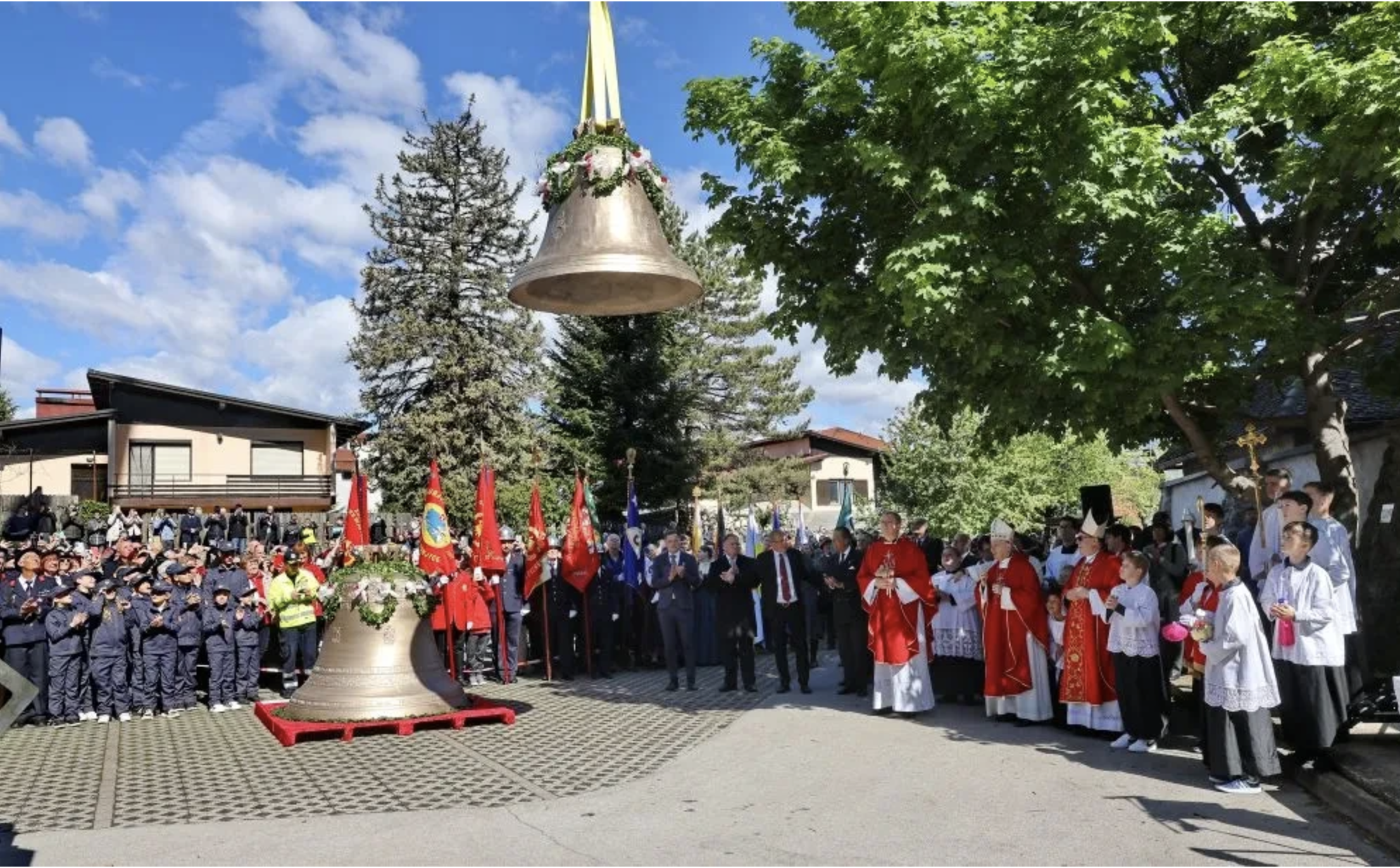 Participation of the Ambassador and the Apostolic Nuncio at the Ceremony of the blessing of the new bells at Slovenske Konjice (Gonobitz)