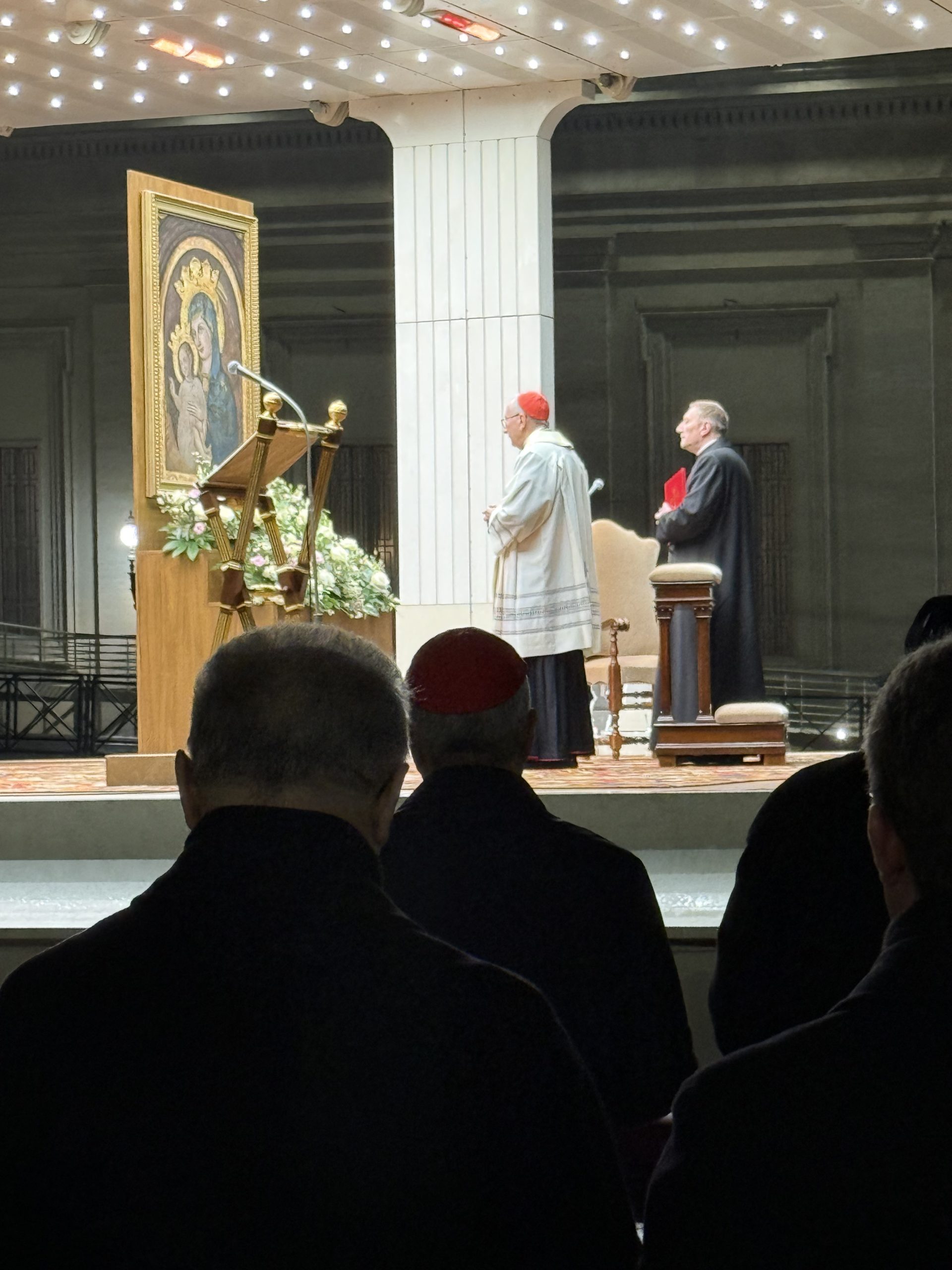 Ambassador and his wife at the Rosary for the health of Pope Francis in St. Peter’s Square