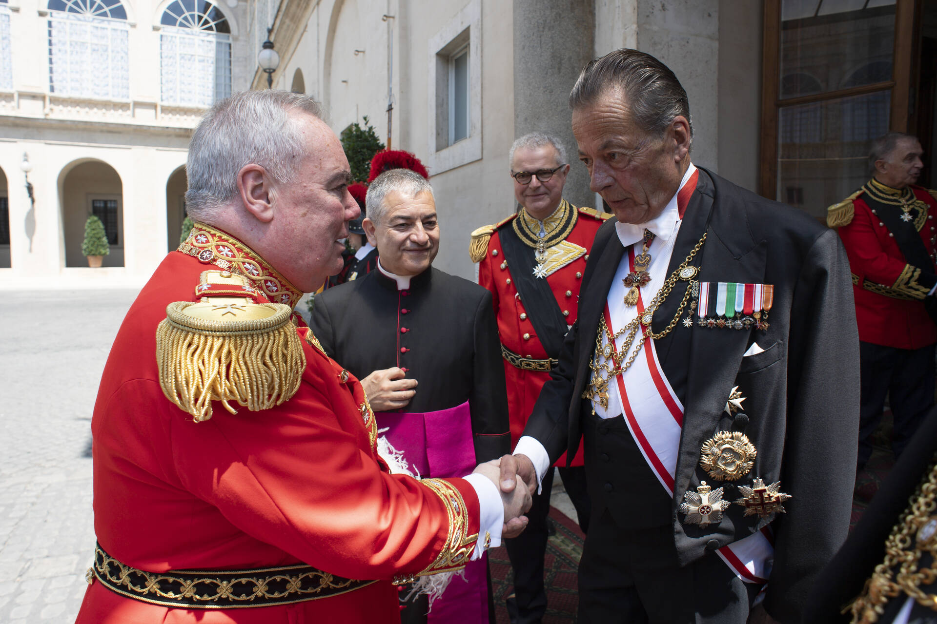 Visit with H.M.E.H. The Prince and Grand Master to JFC NAPLES