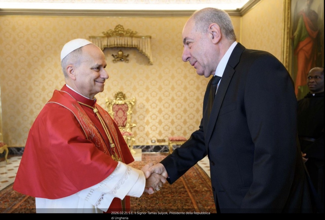 The President of Hungary in Audience with the Holy Father